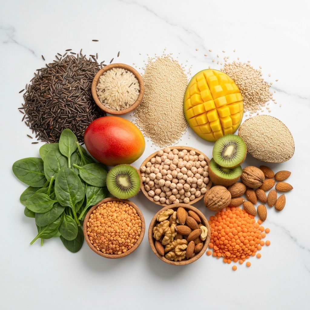 Verschiedene natürliche Lebensmittel